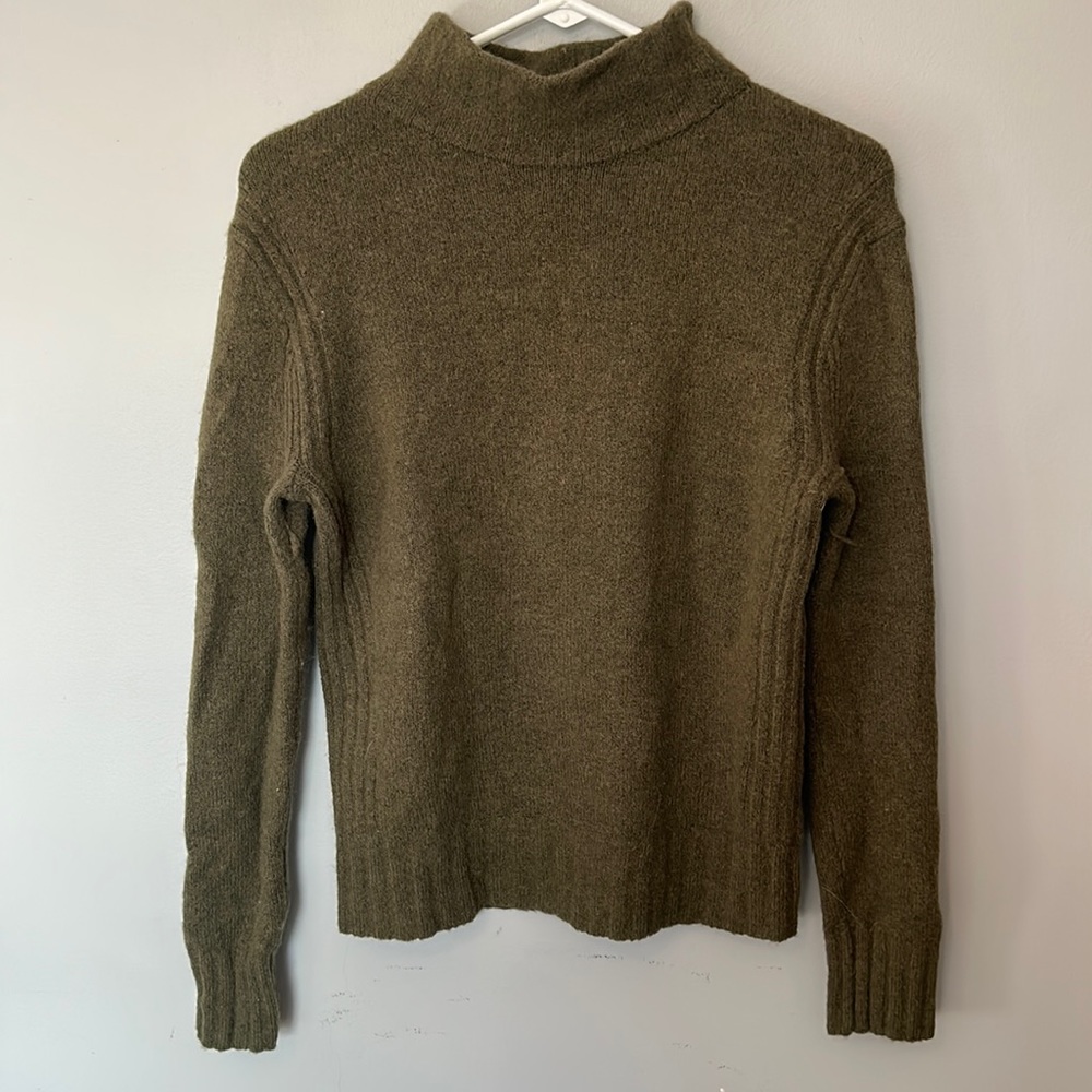 J. Crew Sweater - Olive - Size XS - polyamide, Merino wool, alpaca blend